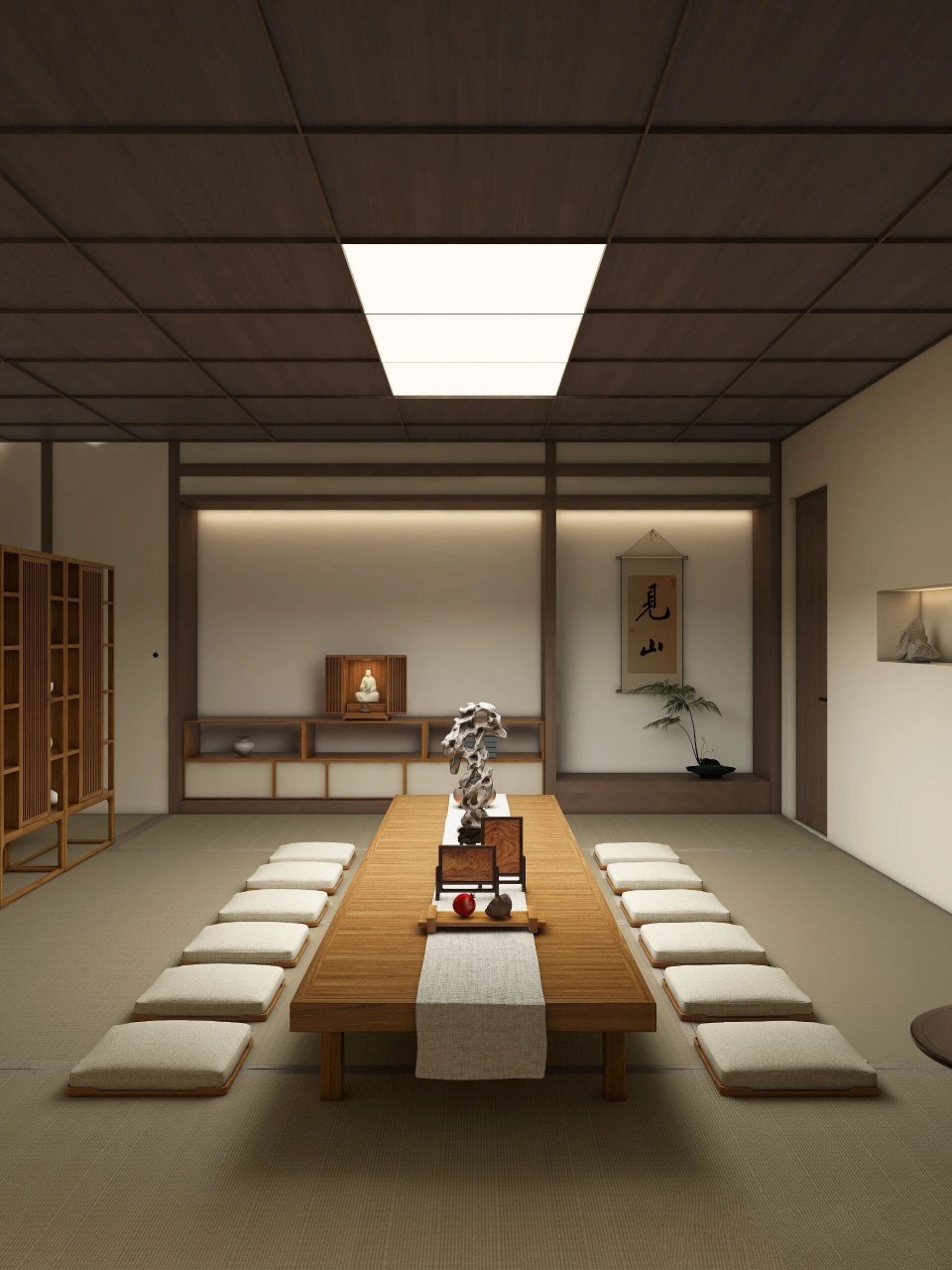 45㎡禅修空间 | 浮生半日闲,禅坐一室间 - 在禅室中安置一方清源佛龛