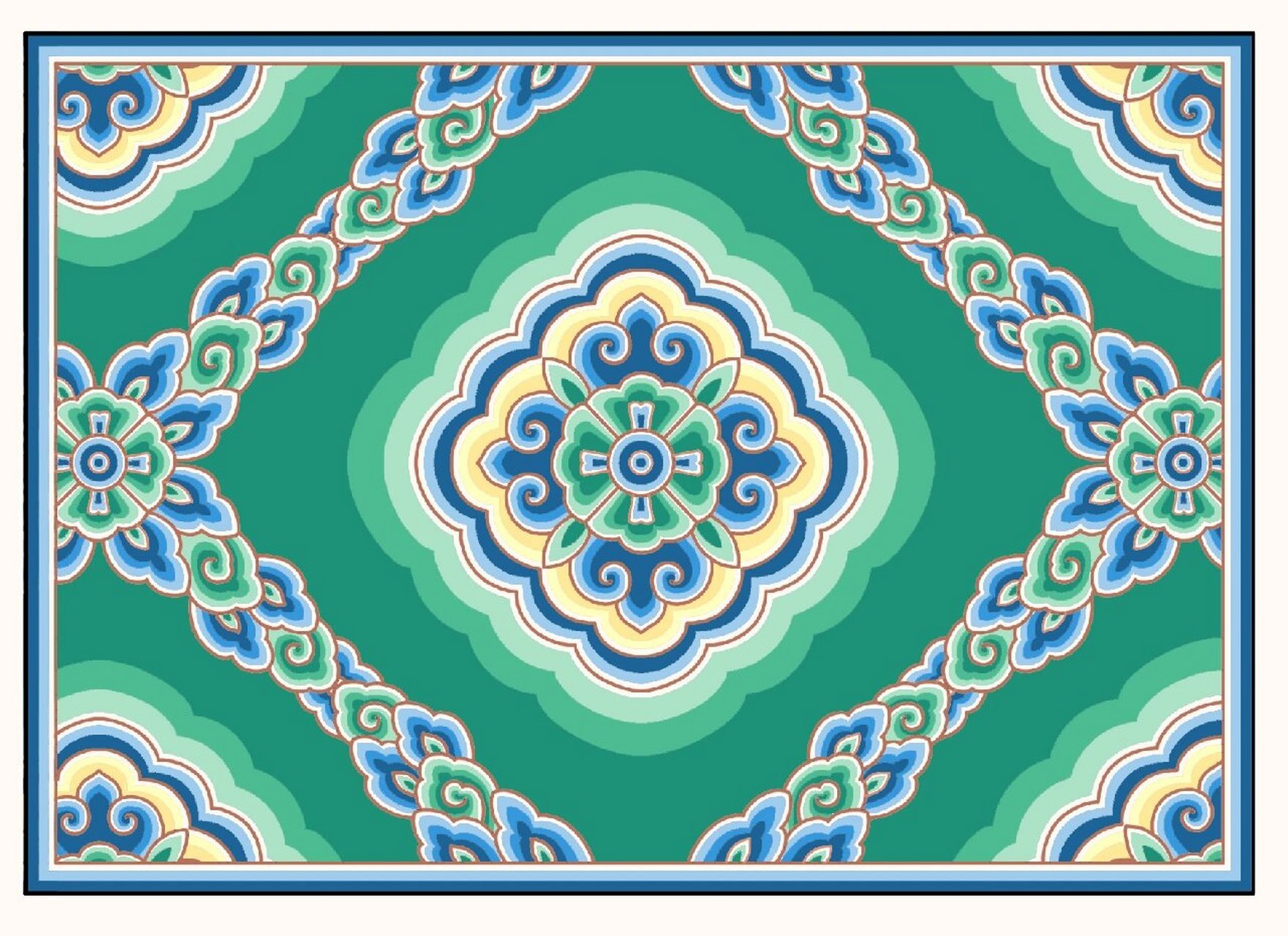 传统图案|宋代纹样～北宋《营造法式》图案 风雅宋锦系列之《营造法式