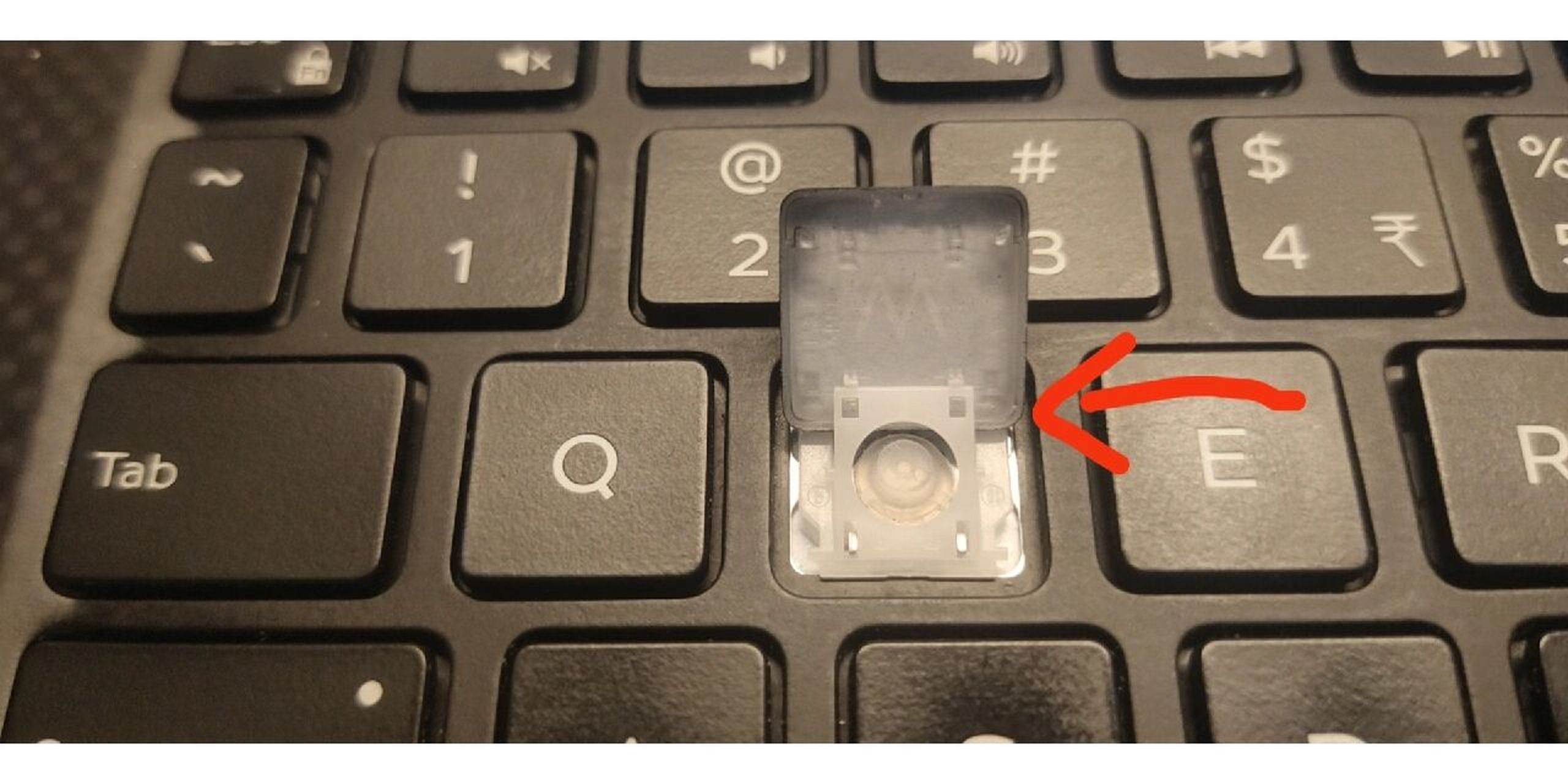 谁能教教我怎么拆笔记本键帽?