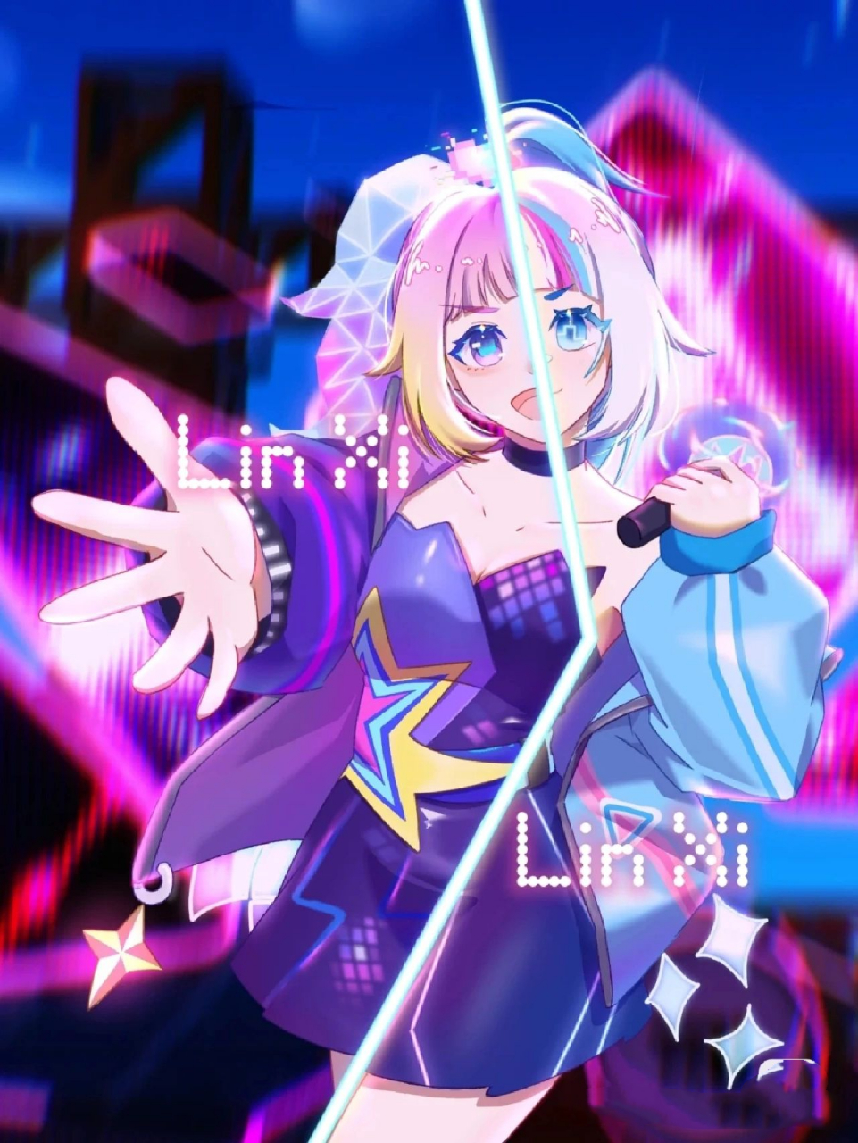 主唱/音爆耀星的背景故事 紫,图片不是我自己的,是从网上找的.