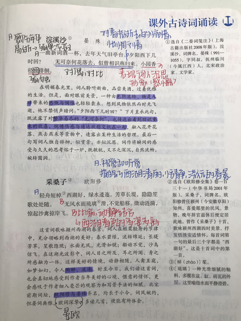 上册人教版|课外古诗诵读 《浣溪沙》《采桑子》《如梦令》《相见欢》