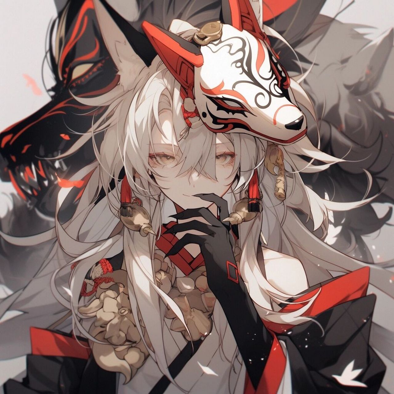 狐狸来了,狐妖少年系列头像,阴阳师风格!