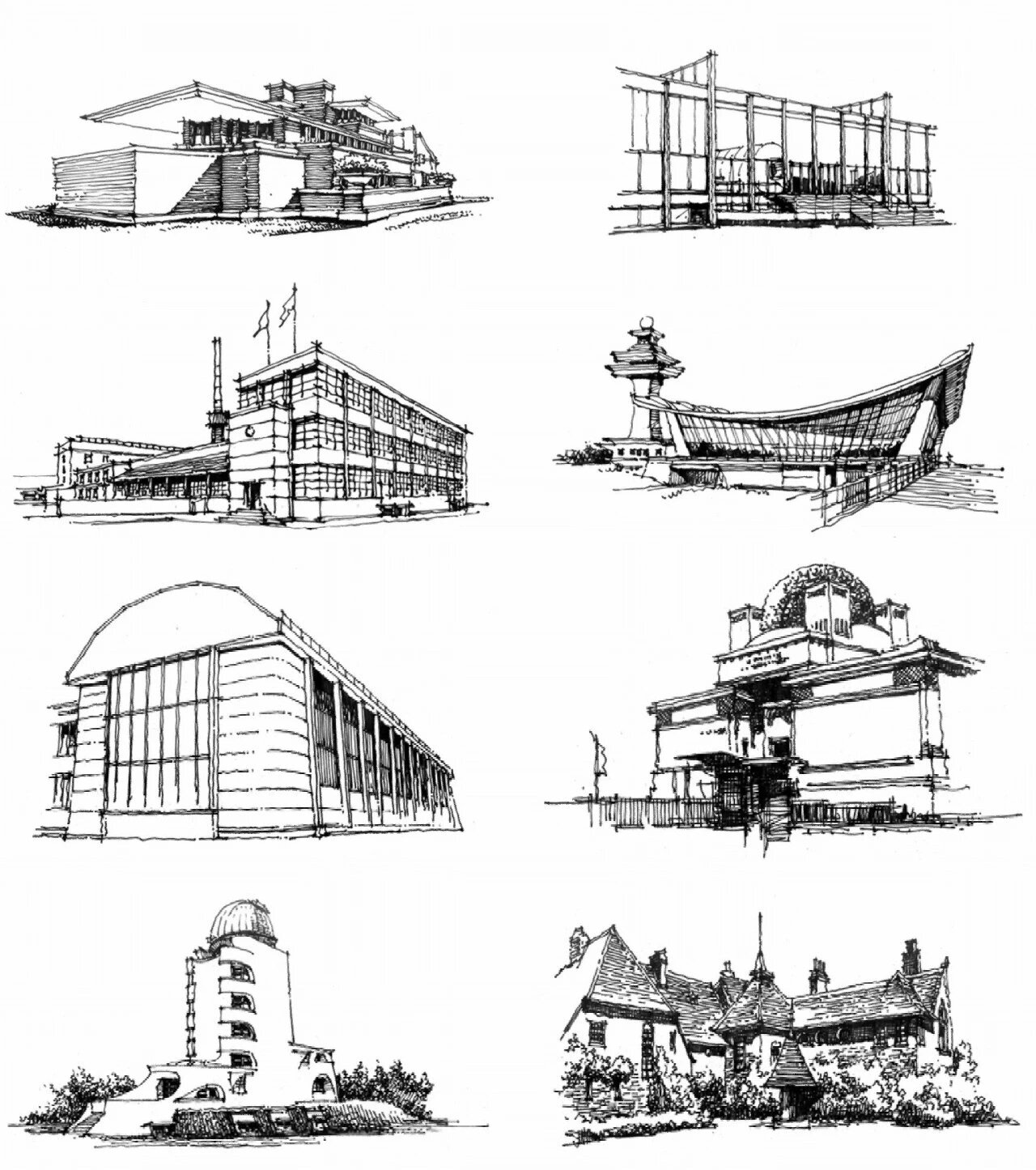 手绘建筑简图入门图片