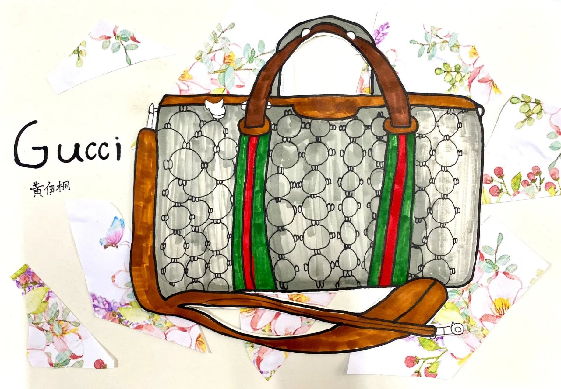 966-8岁创意绘画:"包"治百病 自己创作限量版的包包送给最爱的妈妈.