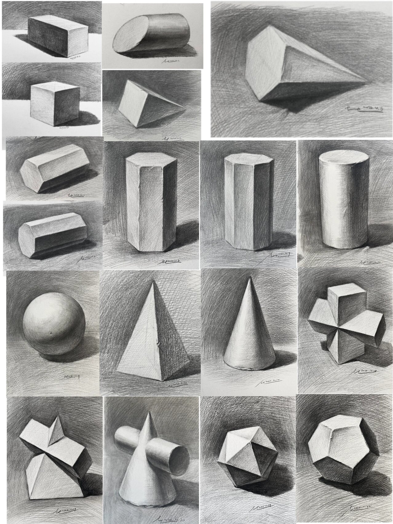 素描几何体合集