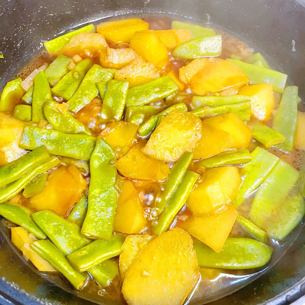 太下饭可7515扁豆炖土豆7515家常美食一定要 土豆炖芸豆真的