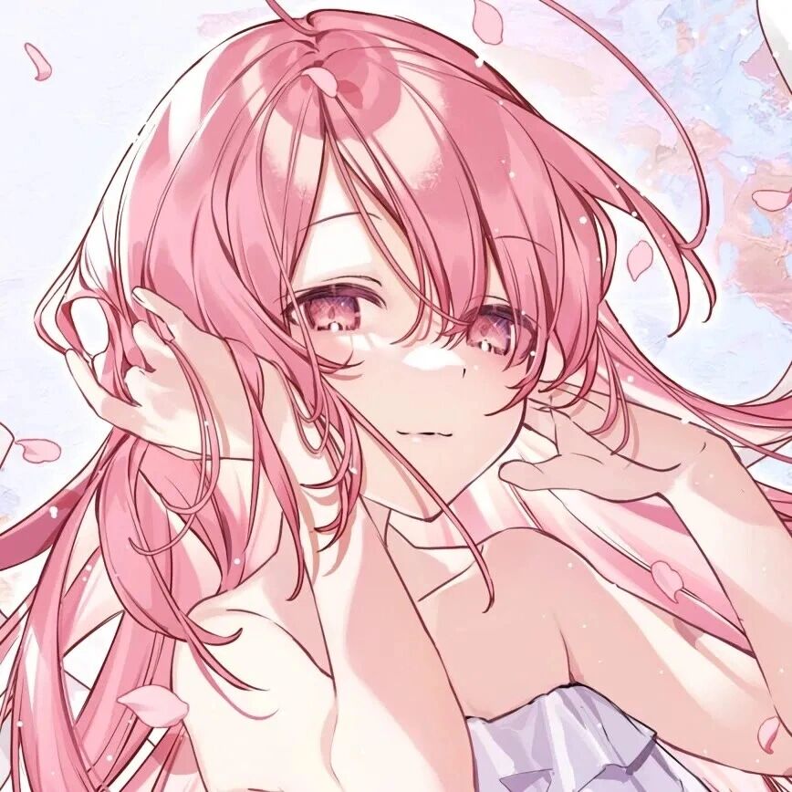 粉色系列小仙女动漫头像(礼貌拿图哟)