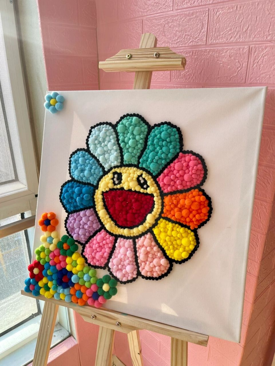 北京首家diy毛球画🌷想把春天贴在画板上 听说北京也有毛球画啦