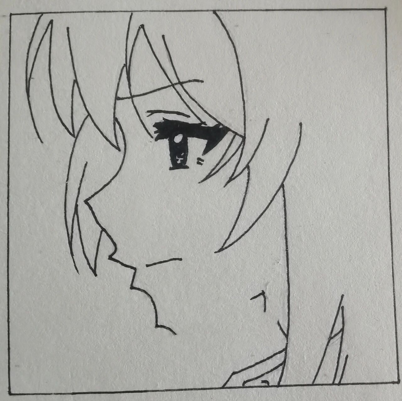 动漫人物简笔画教程 临摹 手残手残