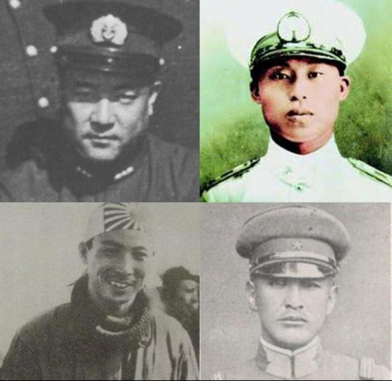 日本空军的"四大天王":三轮宽少佐,山下七郎大尉,潮田良平大尉,南乡茂