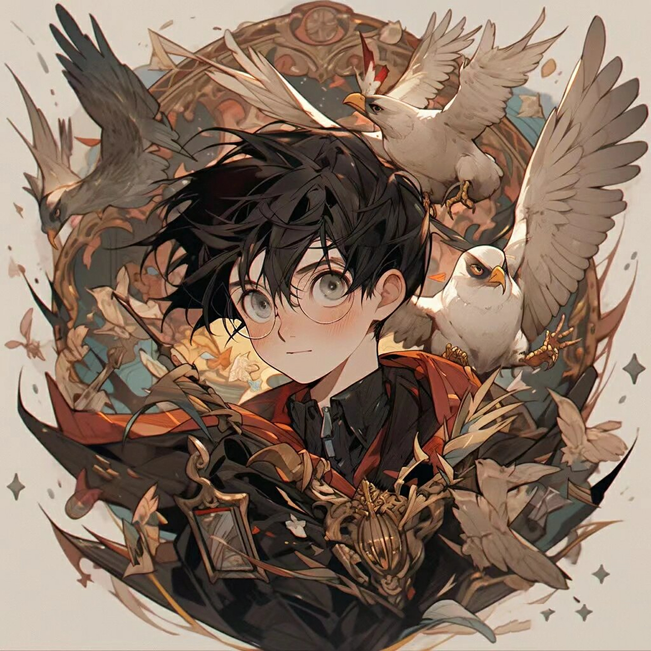 哈利波特卡通头像 你相信魔法,他就存在