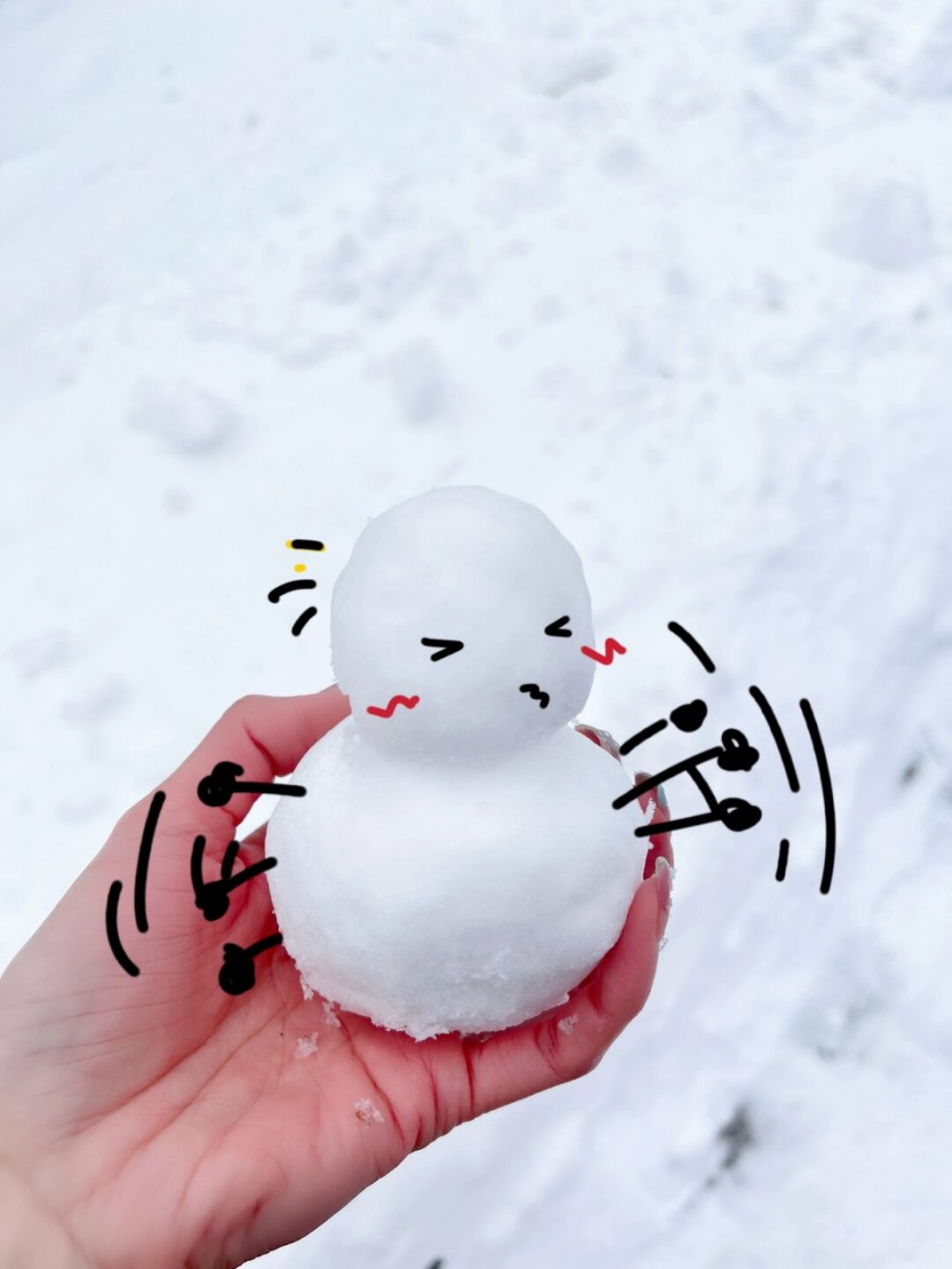 雪人实景图片