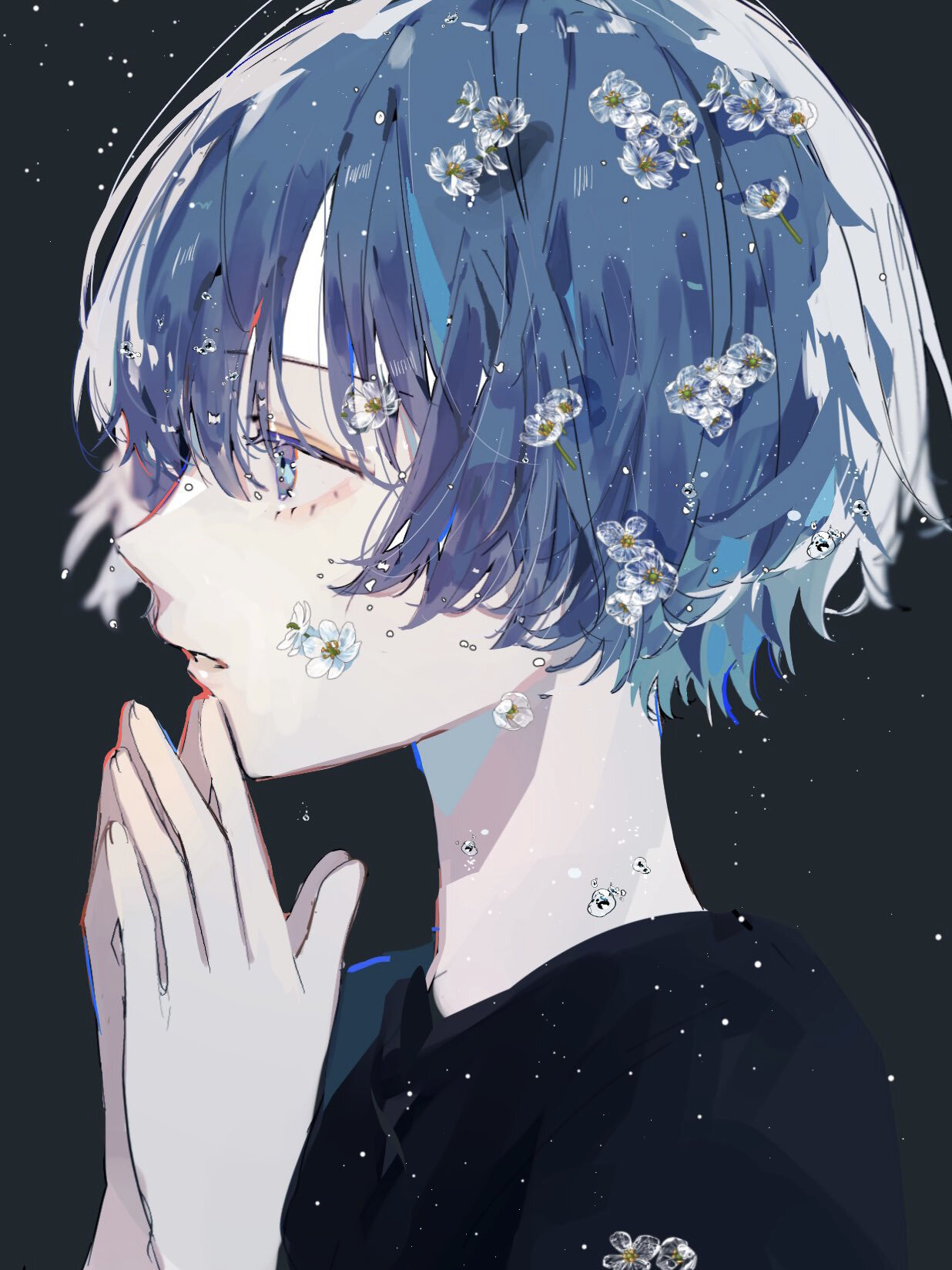 击中心脏的蓝色系💙清透唯美的二次元插画 hello~各位小伙伴们,今天
