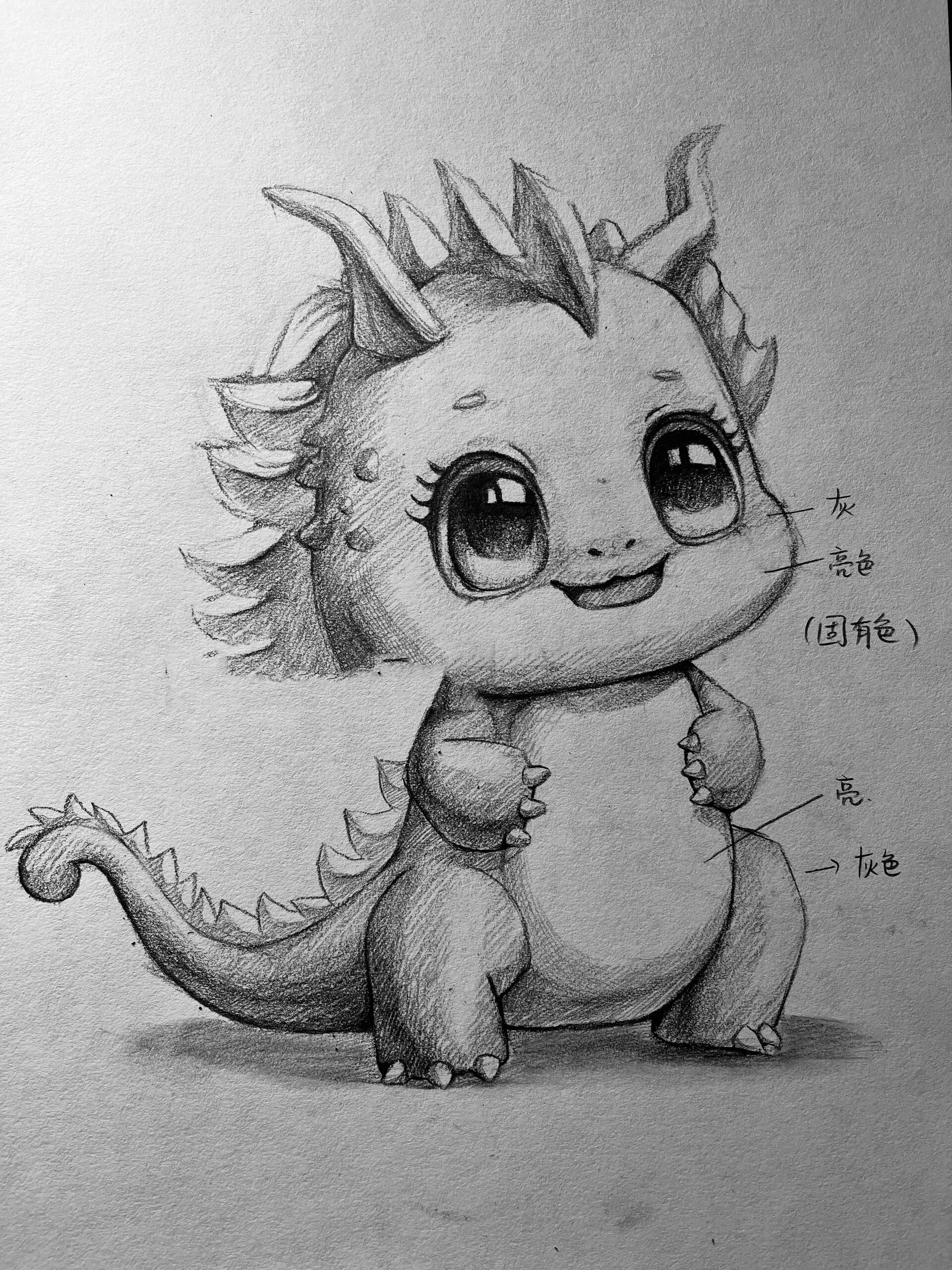 趣味素描,宝宝龙