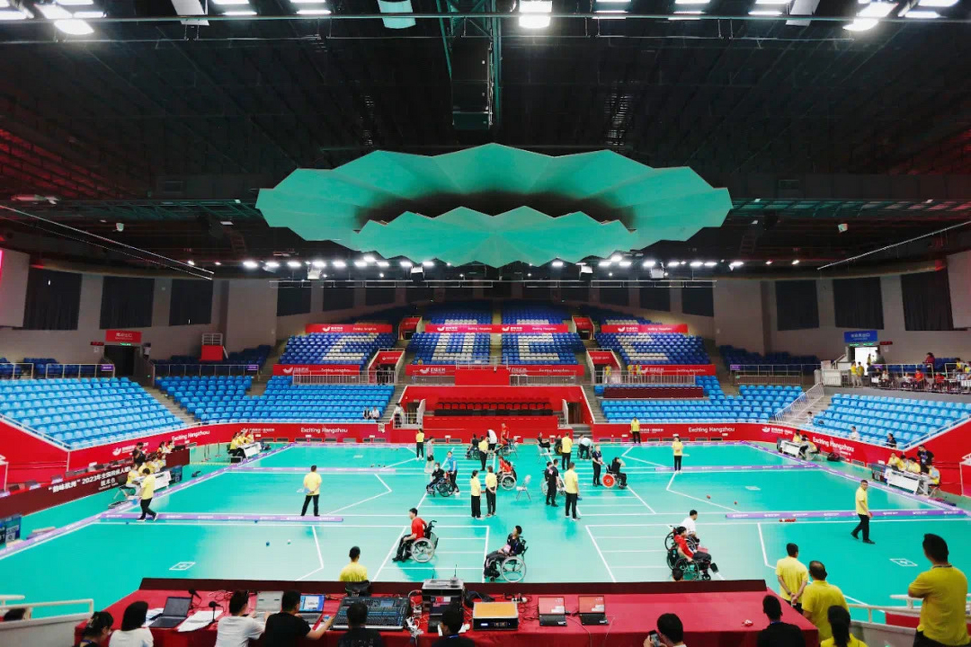 【硬地滚球运动员点赞杭州体育馆,赛后最想逛西湖】#亚运场馆演练赛