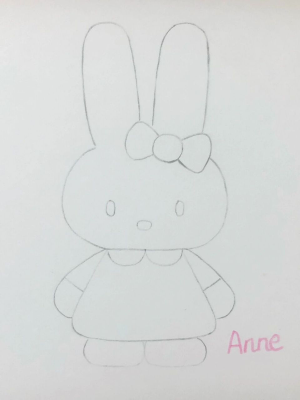 彩铅简笔画小兔子92 五分钟就可以画好的画.