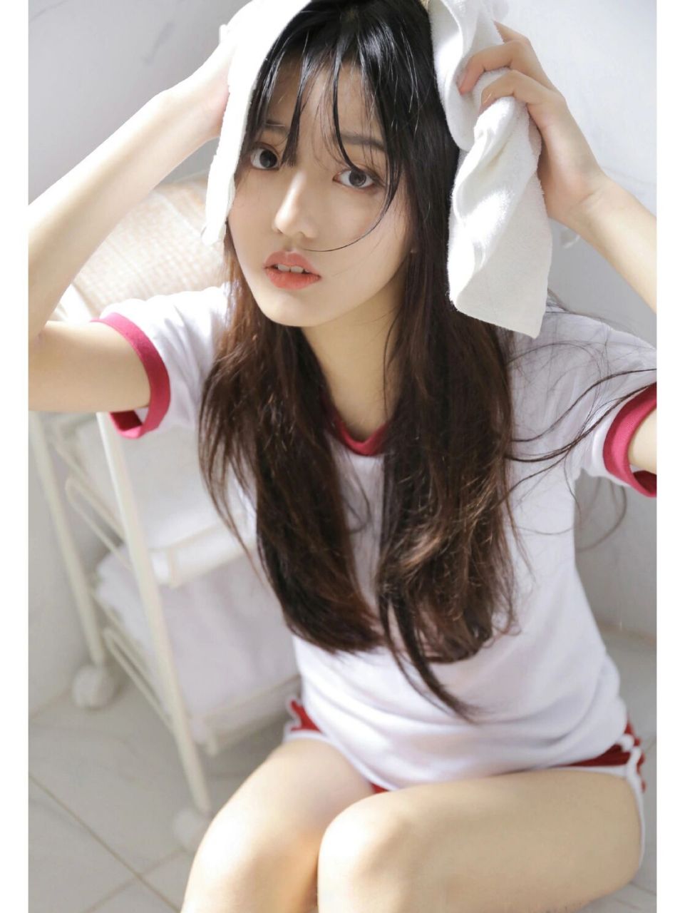 体操服青春活力甜美写真 少女写真,很简单的体操服也能拍出清新纯美