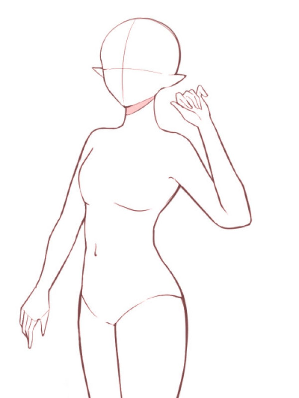 【板绘】极简线稿～上半身特写～萌新小白必练 素材来源于网络,侵删