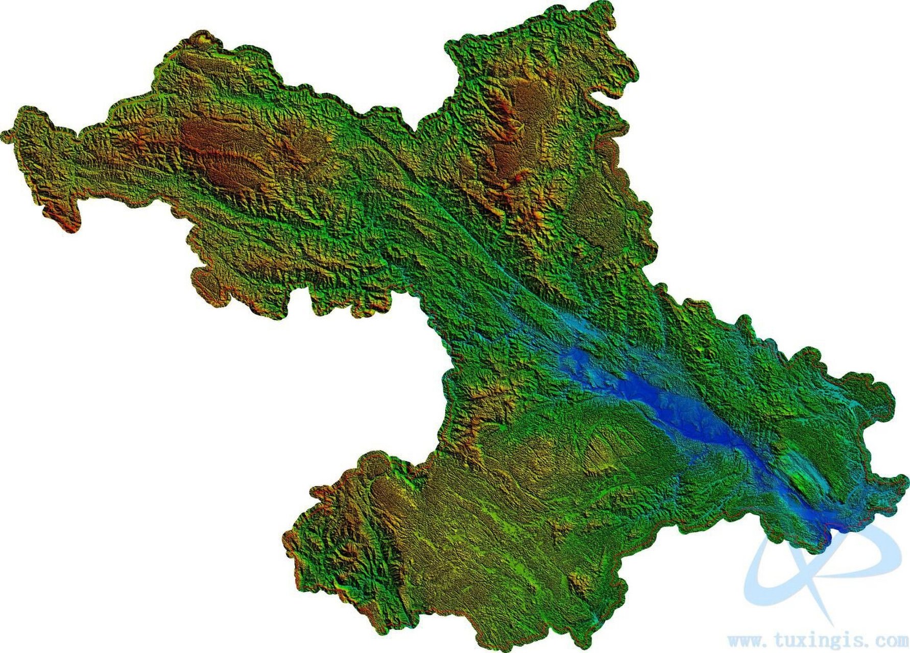 百色市地形图 百色市位于广西壮族自治区西部,南临越南.