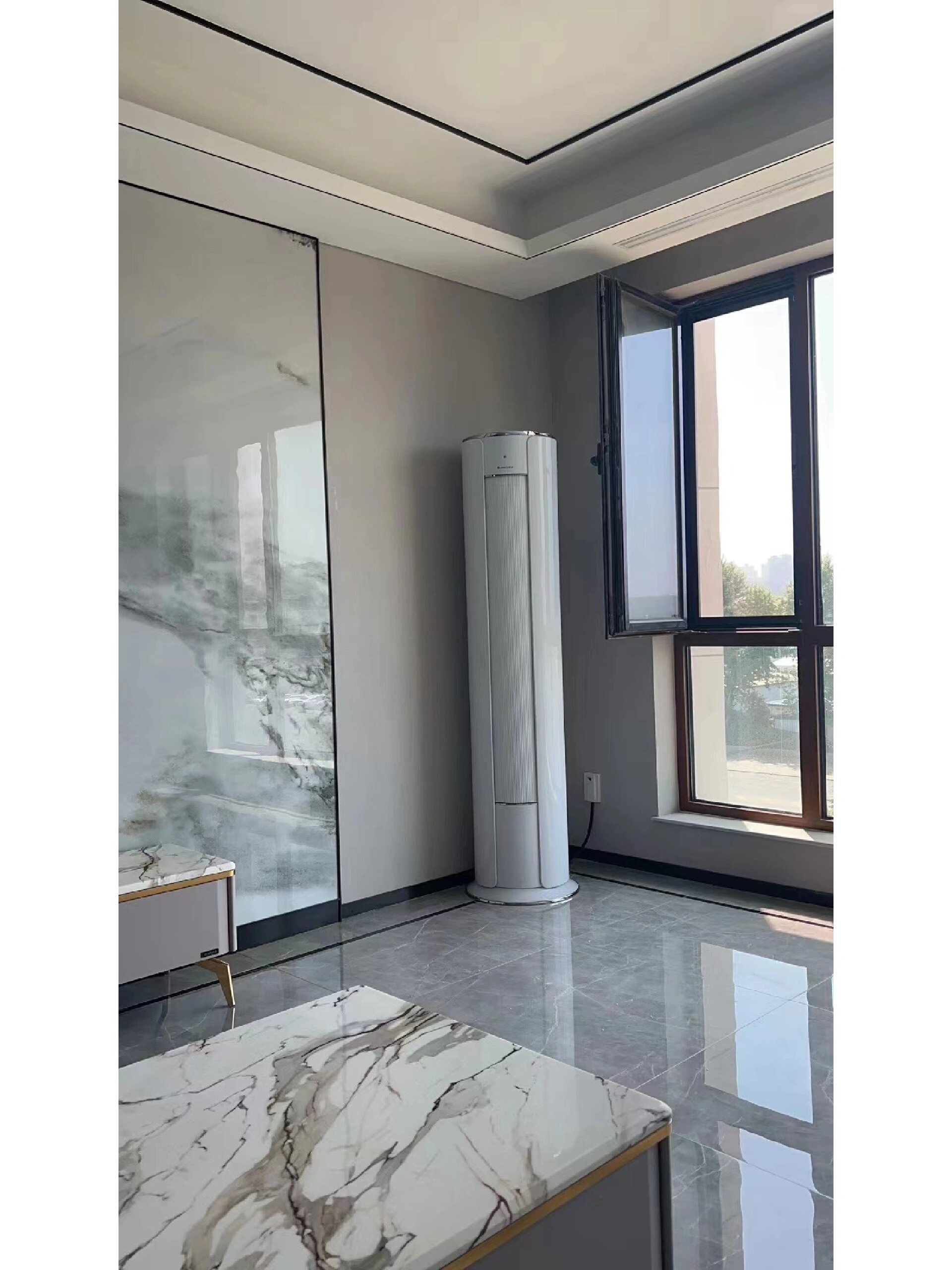 格力(gree)i尚 3匹 变频 立柜圆柱式冷暖空调!