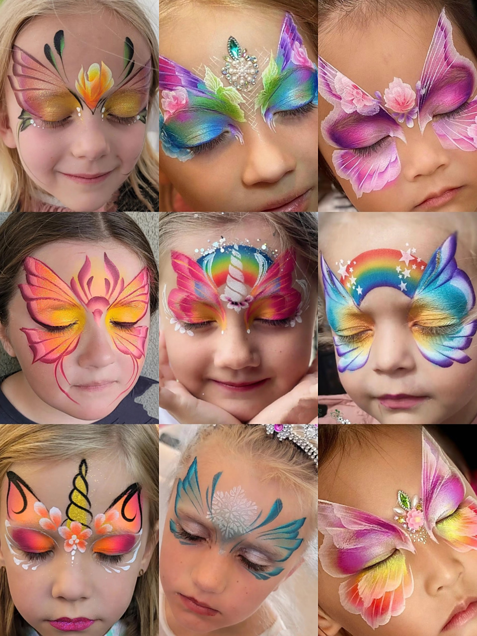 儿童面部彩绘图集分享第46615弹|持续更新中～ 儿童面部彩绘图集