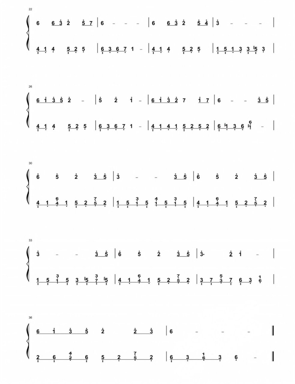 赐梦 虞书欣|钢琴简谱 电视剧《云之羽》插曲