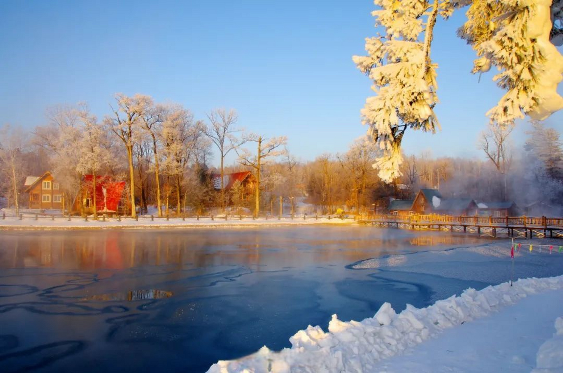 吉林冰雪新玩法# 地处白山市抚松县的露水河长白山国际狩猎度假区有