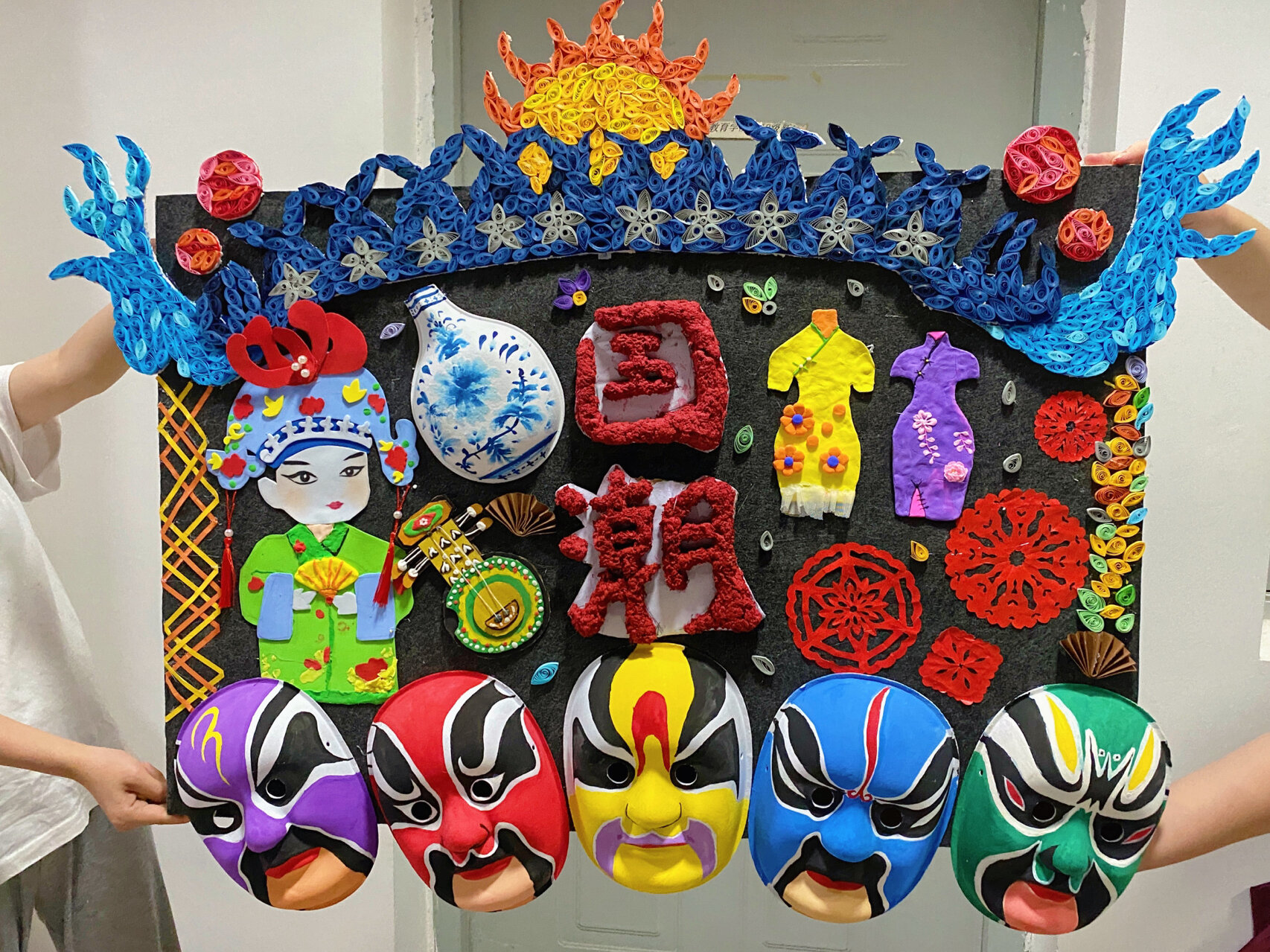 中国风主题墙 幼儿园环创作品