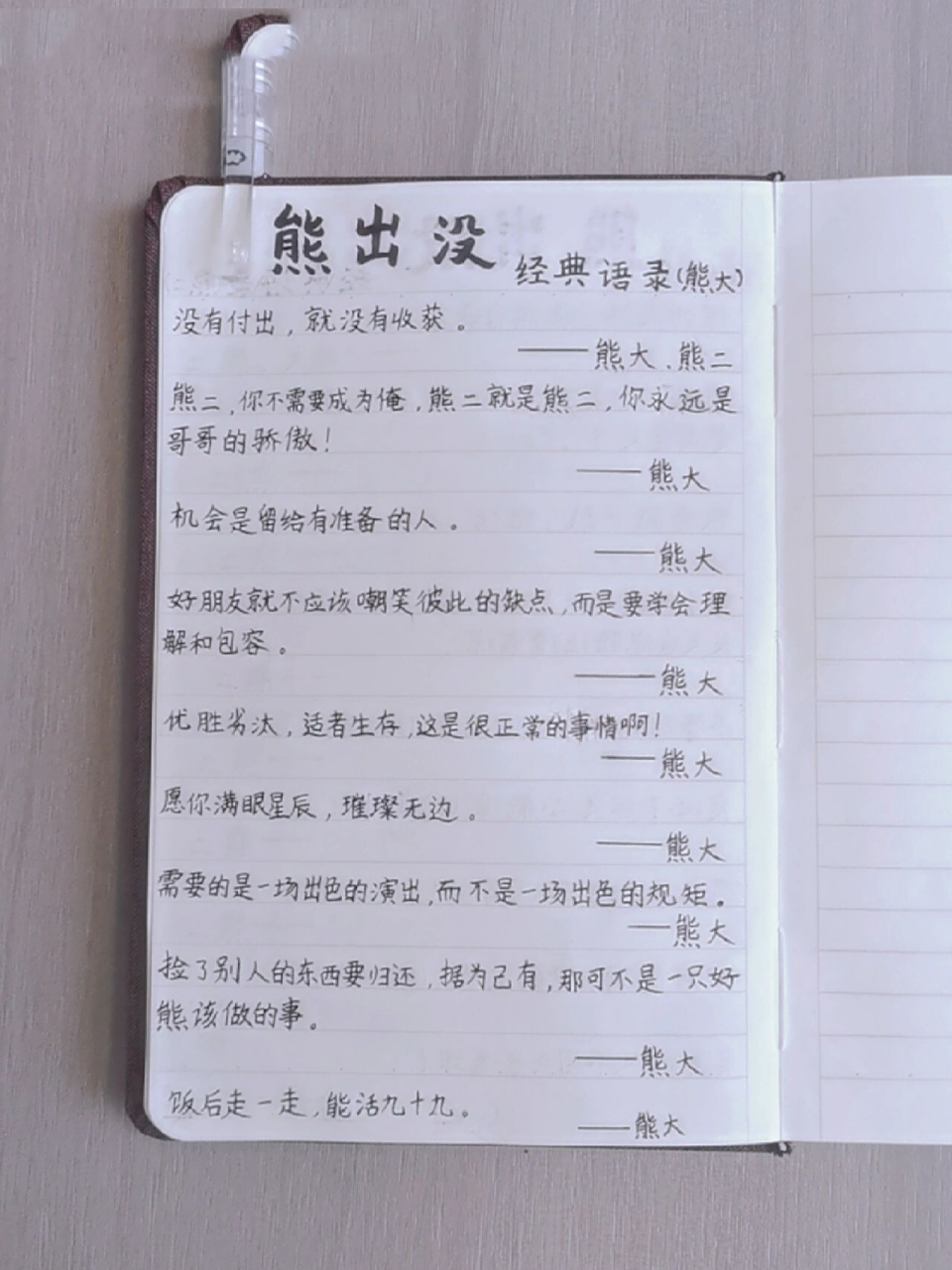 熊出没经典语录·熊大 摘抄95 [不喜勿喷] 老规