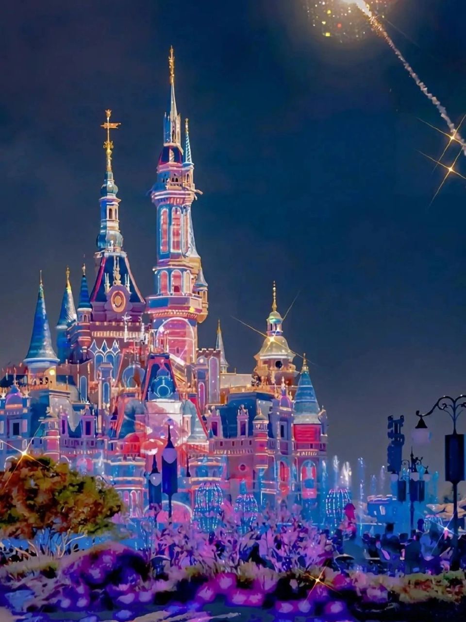 迪士尼烟花壁纸 背景图系列 迪士尼烟花锁屏壁纸/聊天背景图 我攒了好
