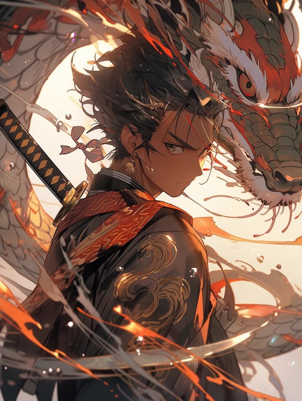 索隆|中国风帅哥 红蓝白|壁纸(附咒语) 7815核心关键词:roronoa