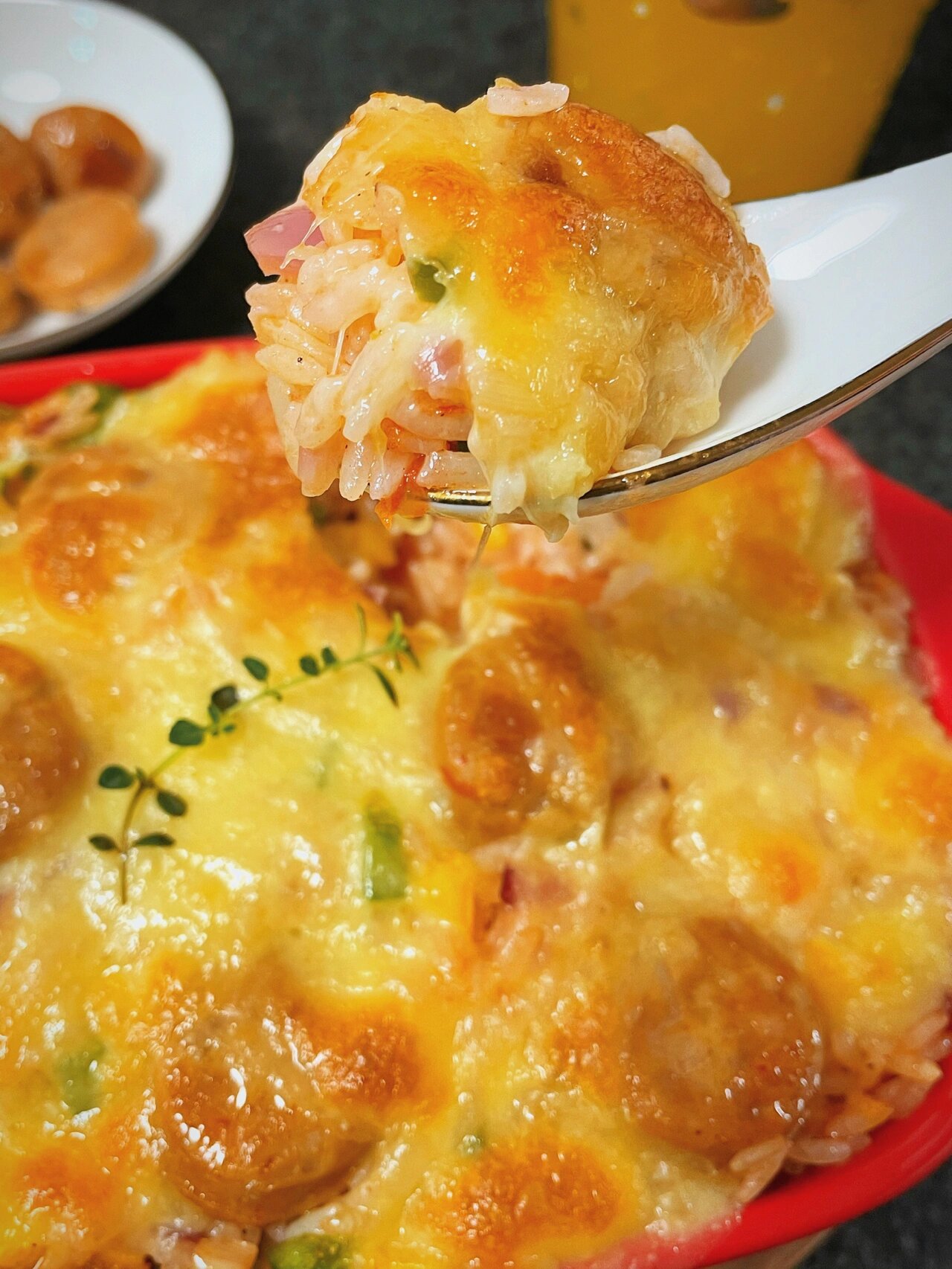 十五分钟搞定6015会拉丝的香肠芝士焗饭97