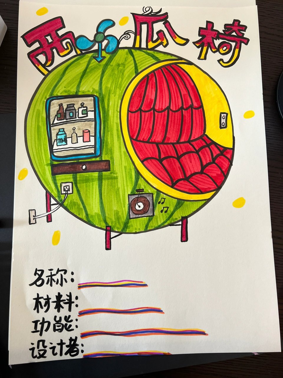 人美版五年级上册《造型别致的椅子》