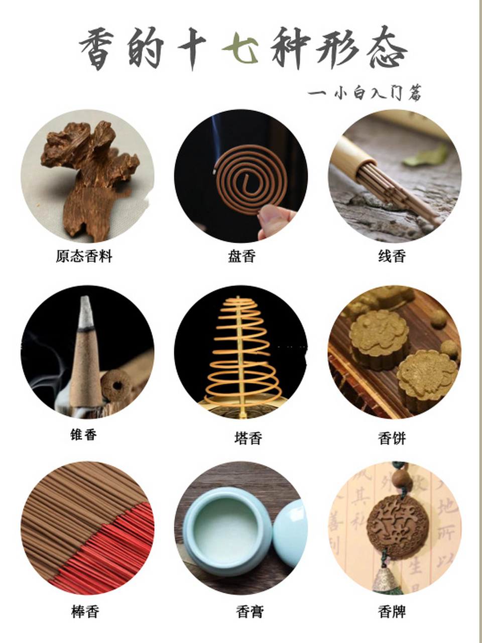 香友入门|17种香形态分类|一篇全|收藏版 《新手必