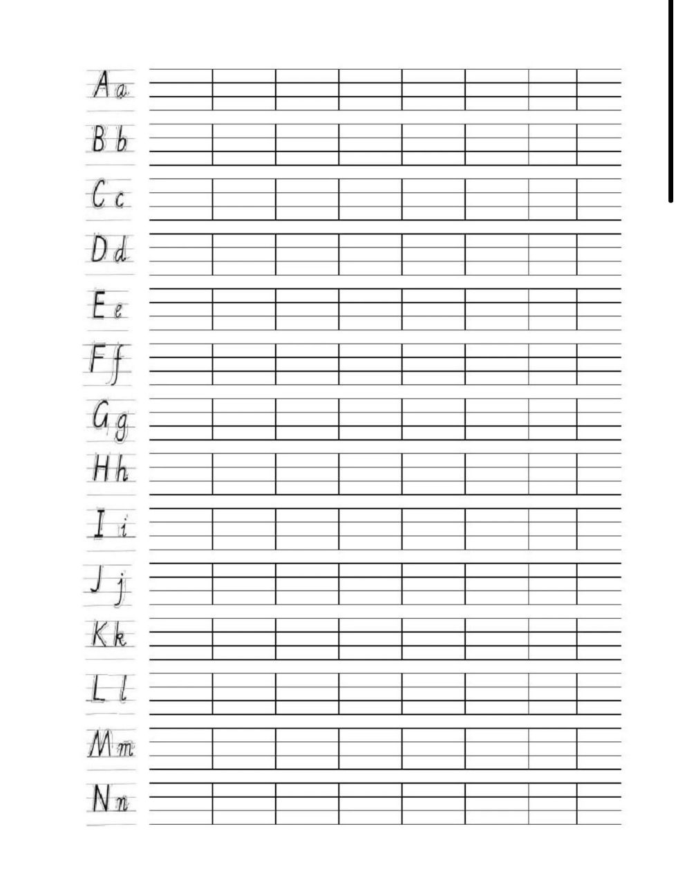 26个英文字母|手写体书写规范 99规范手写体书写模版,建议收藏哦