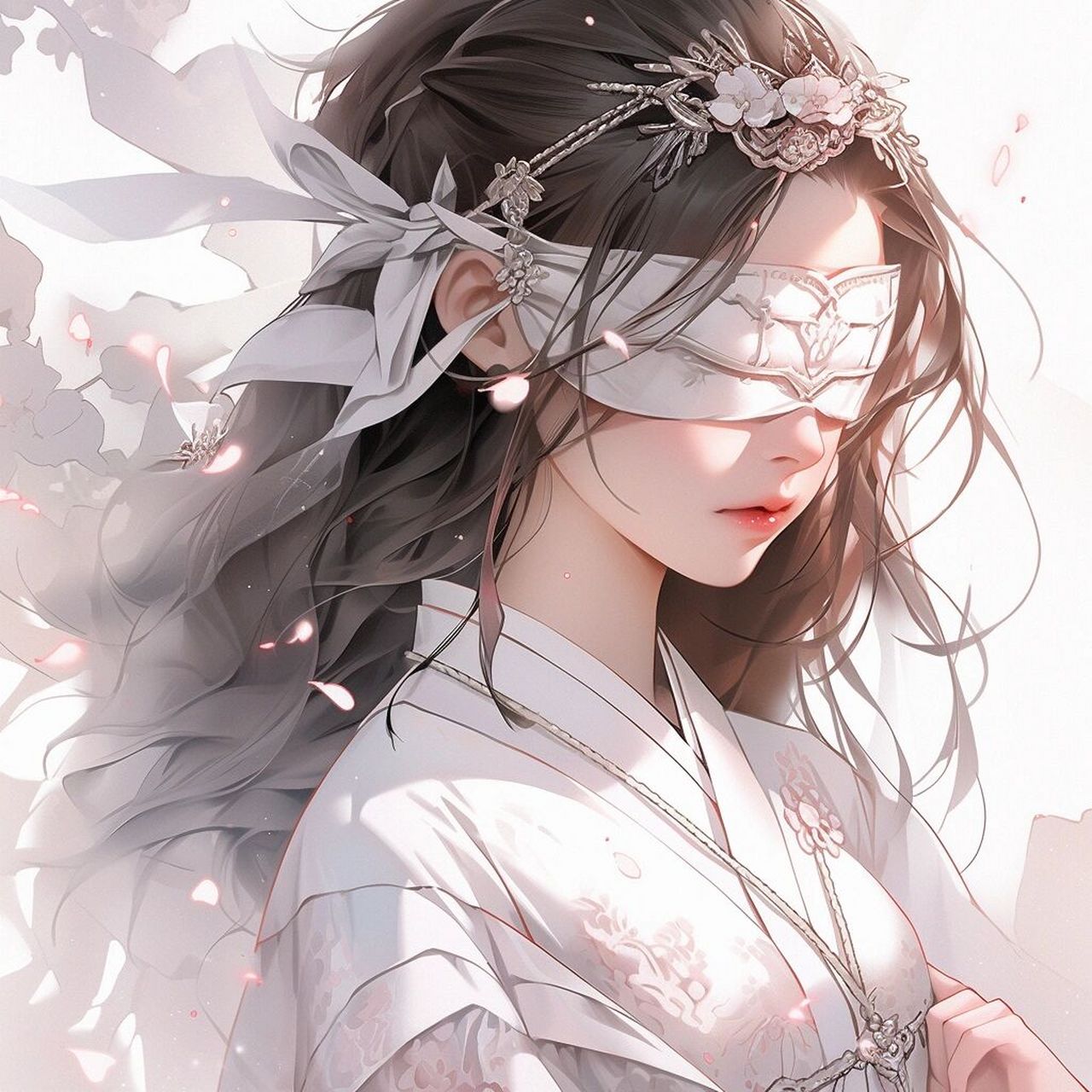 白色系列|蒙眼|女头    禁欲系