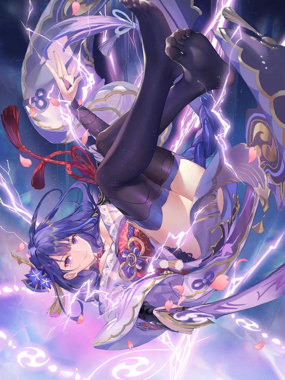 神里绫人,八重神子,雷神壁纸分享 画师:米游社原子dan