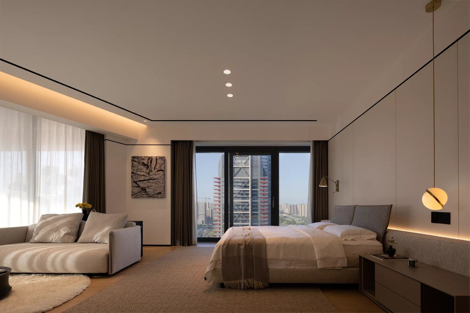 项目:宁波帝宝 建面:740平方米 设计:fen 张奇峰 木作:图森77诺雅