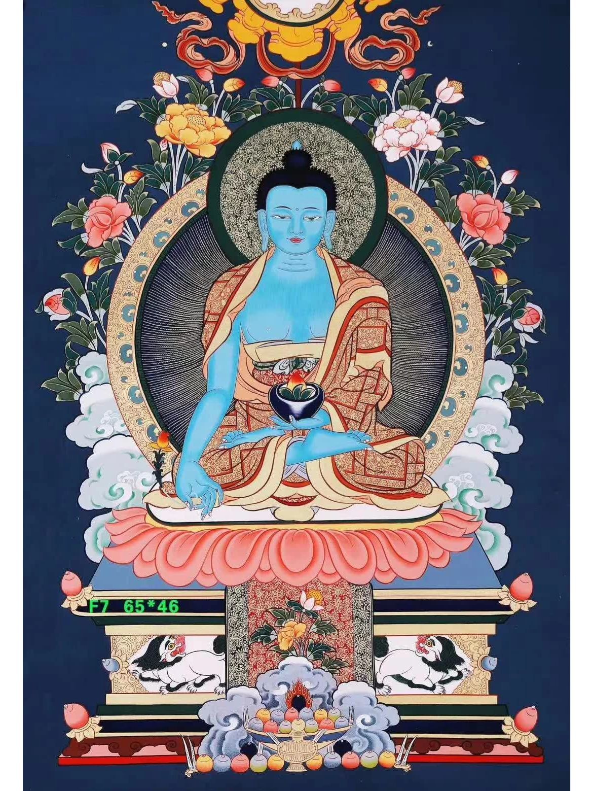 神奇的药师佛唐卡:热贡地区唐卡艺术的瑰宝 罗藏热杰唐卡艺术大师的