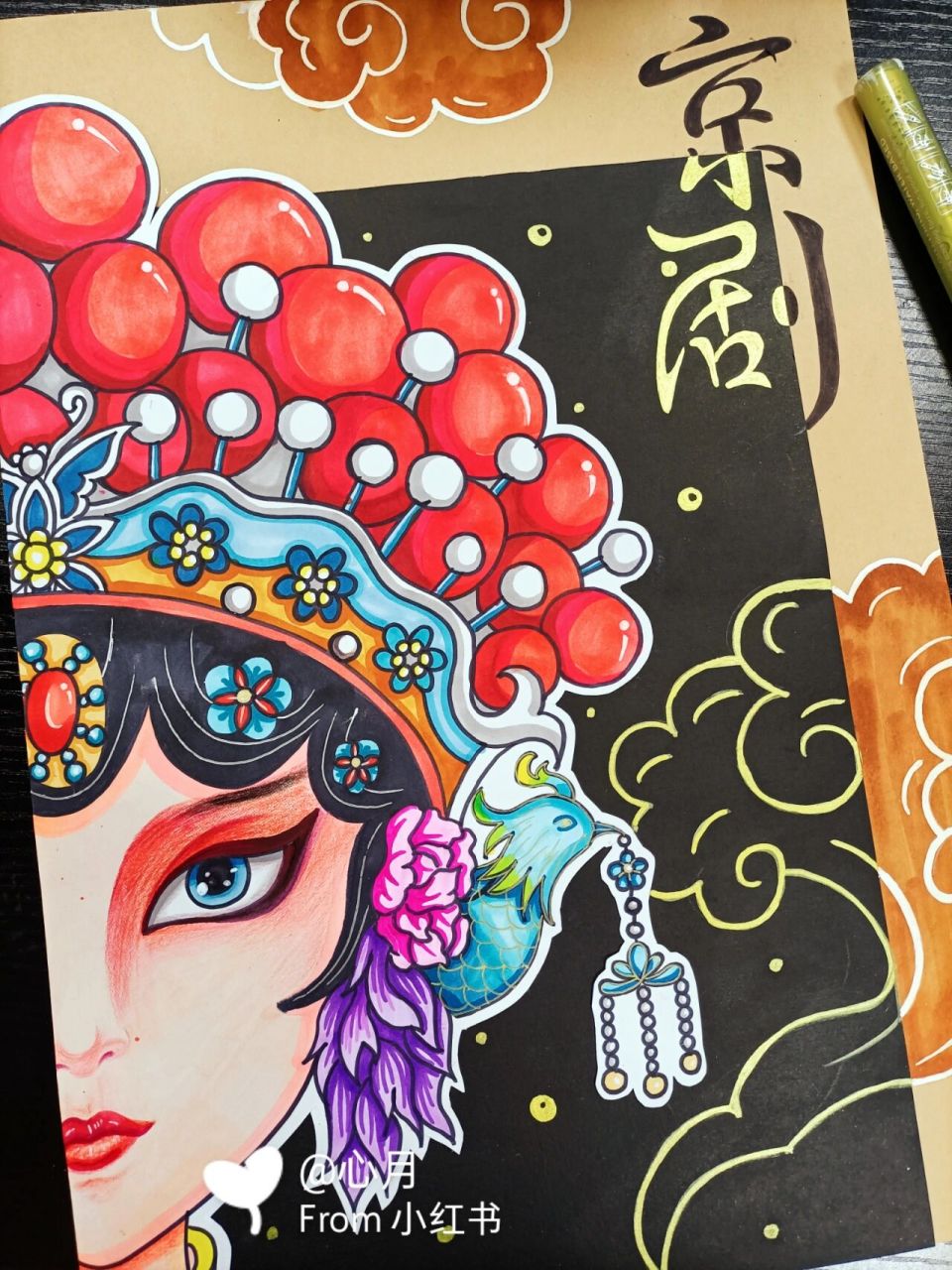 戏曲人物创意画 古风雅韵,京剧国粹,二改