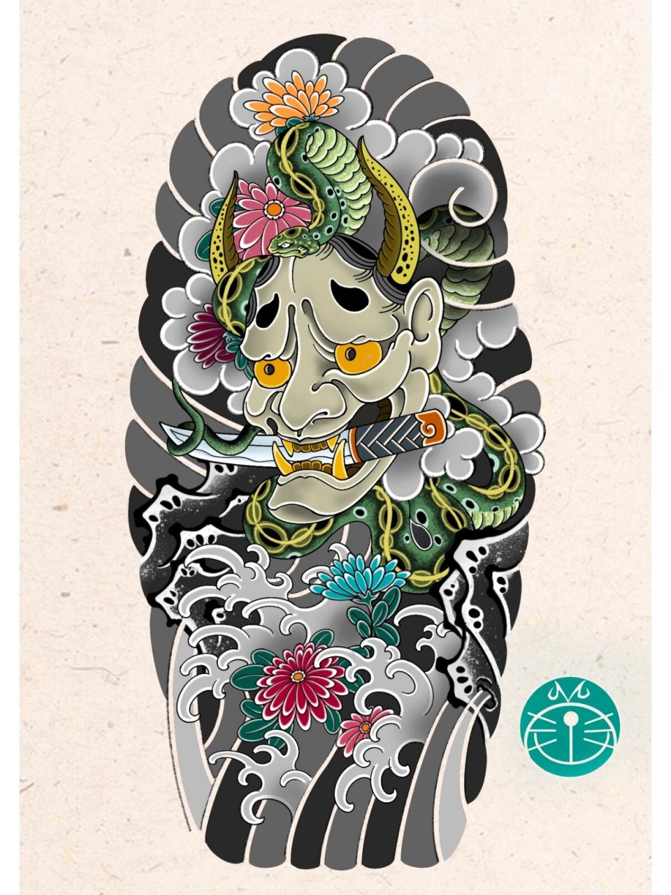 合集-老传统花臂纹身手稿 原创纹身合集