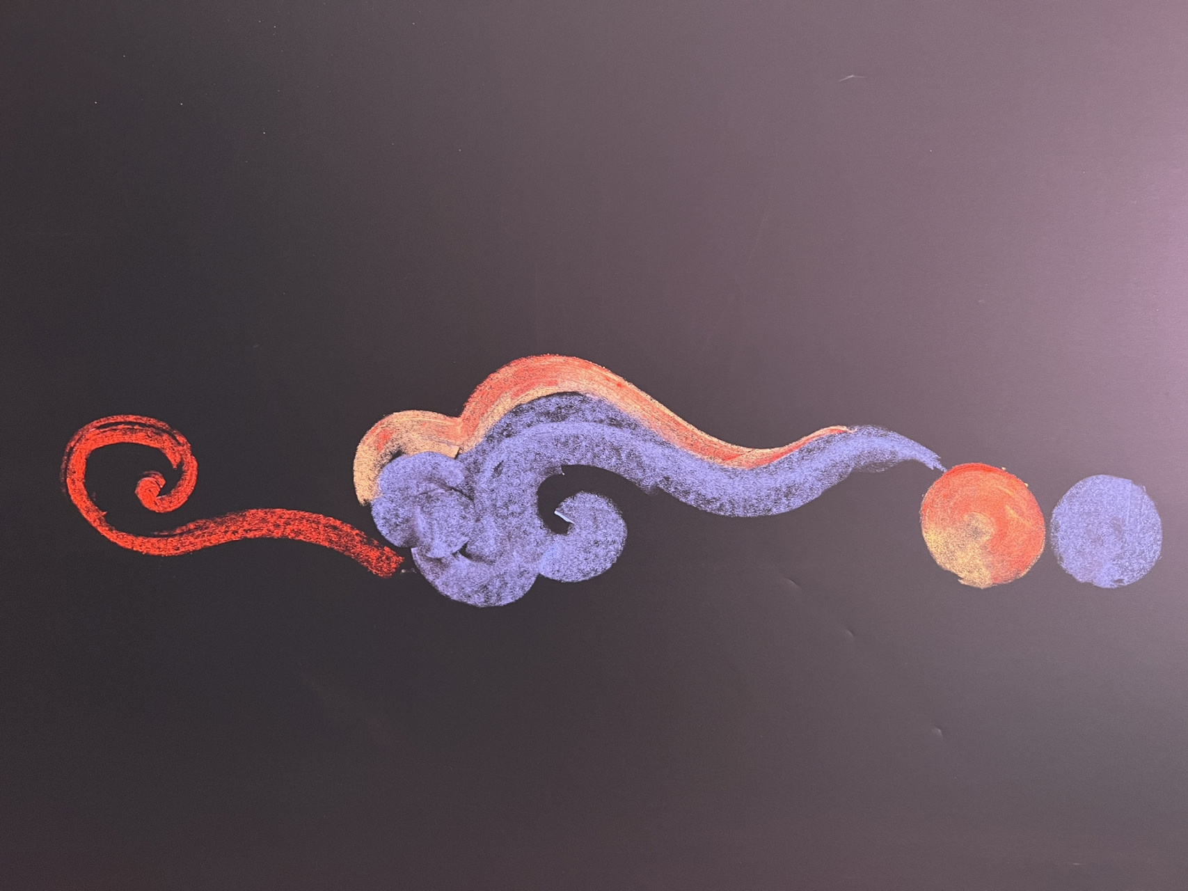 黑板报一粉笔画祥云      画几朵既简单又好看的五彩祥云(附教程)