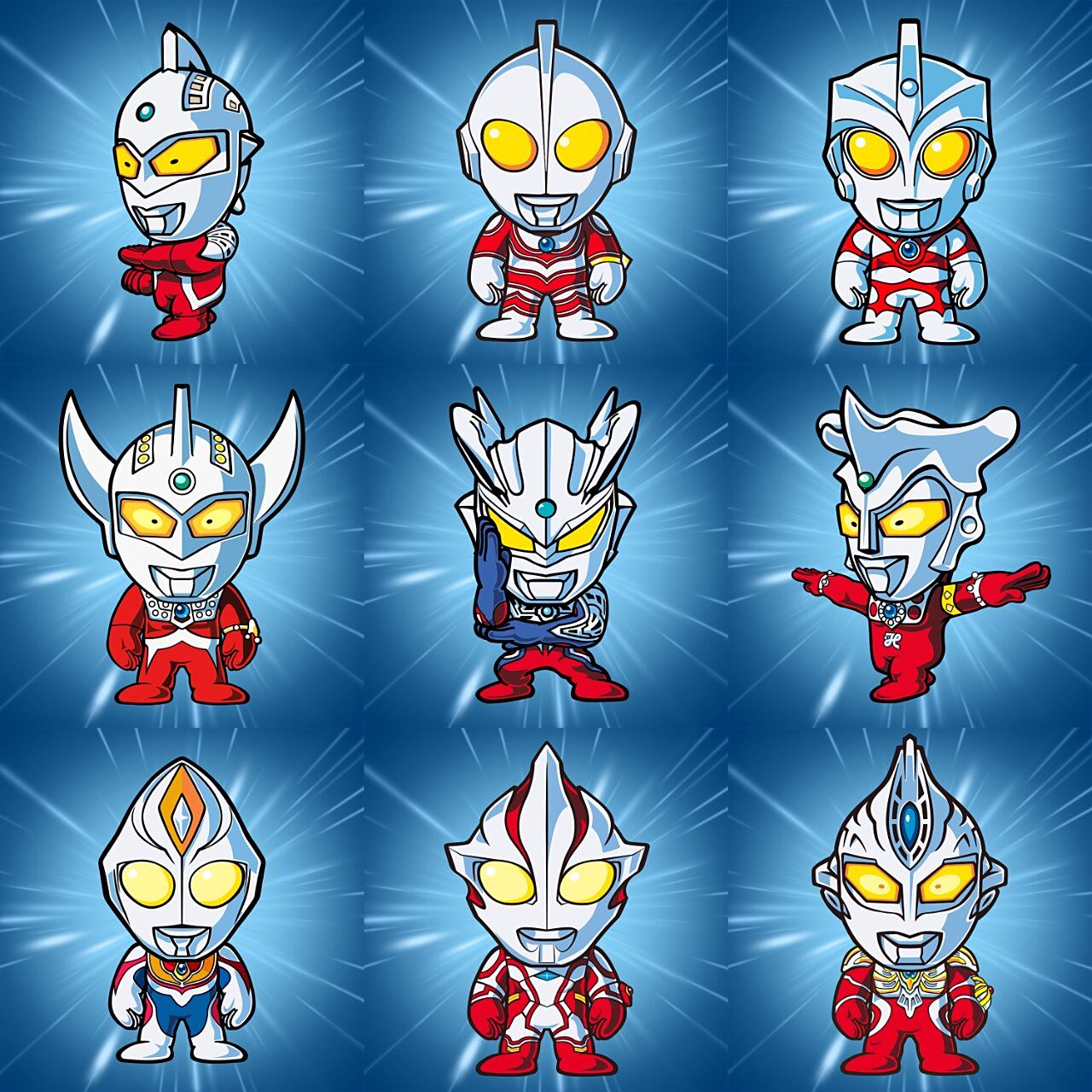 q版奥特曼头像 原图很模糊,重新绘制了一下.