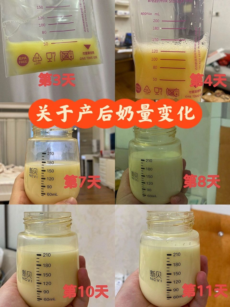 剖宫产|每日奶量变化,传奶水多多给姐妹们!