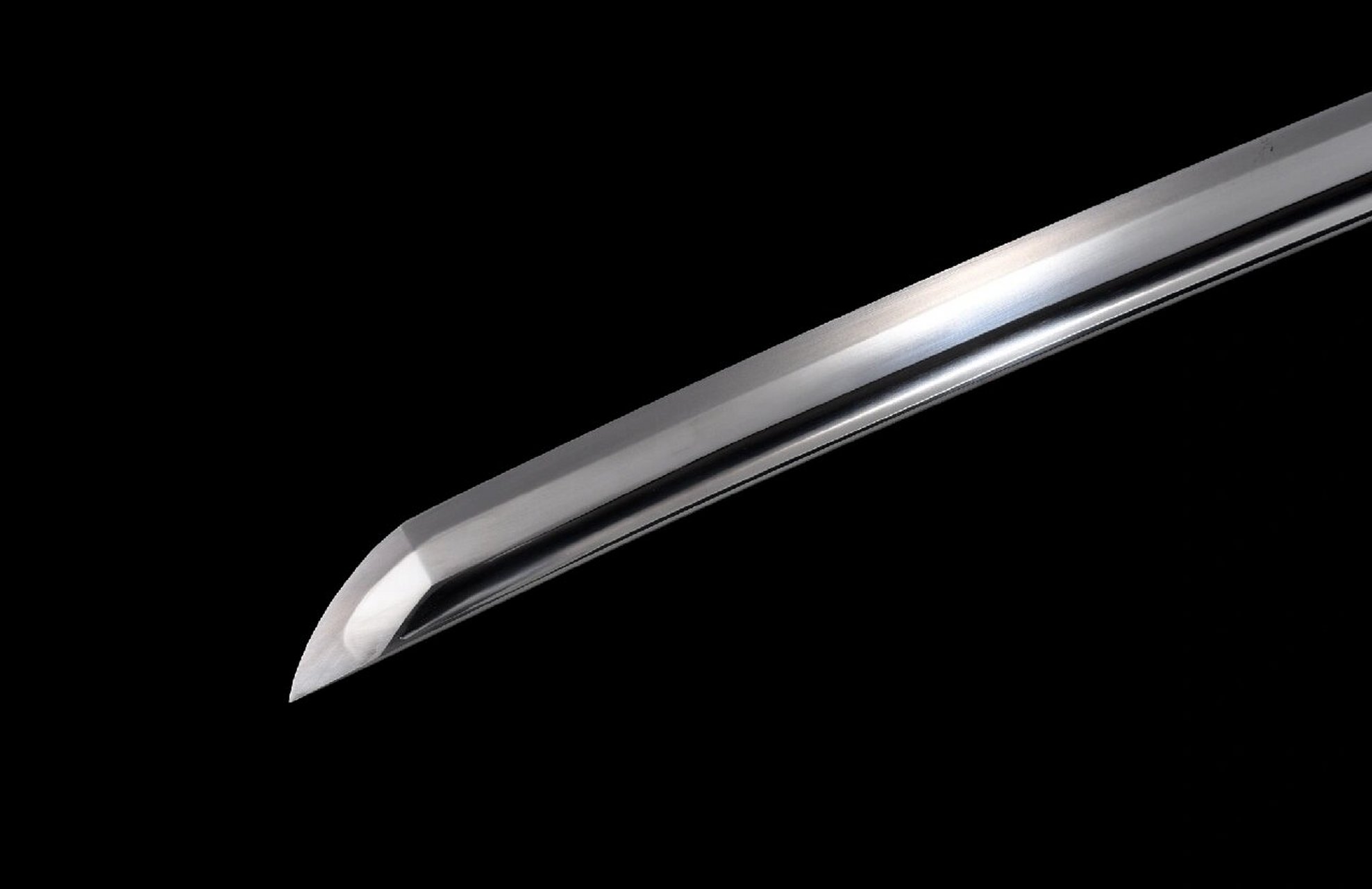 村正妖刀-武士刀 全钢 热处理:覆土烧直刃 手工青光磨 真横手 斜樋 上