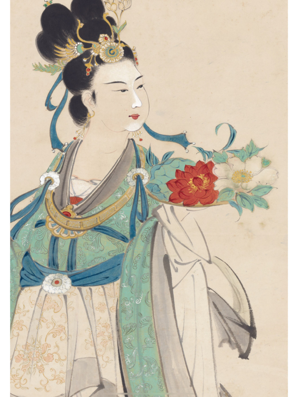 国画# #汉服# #仕女图# #张大千