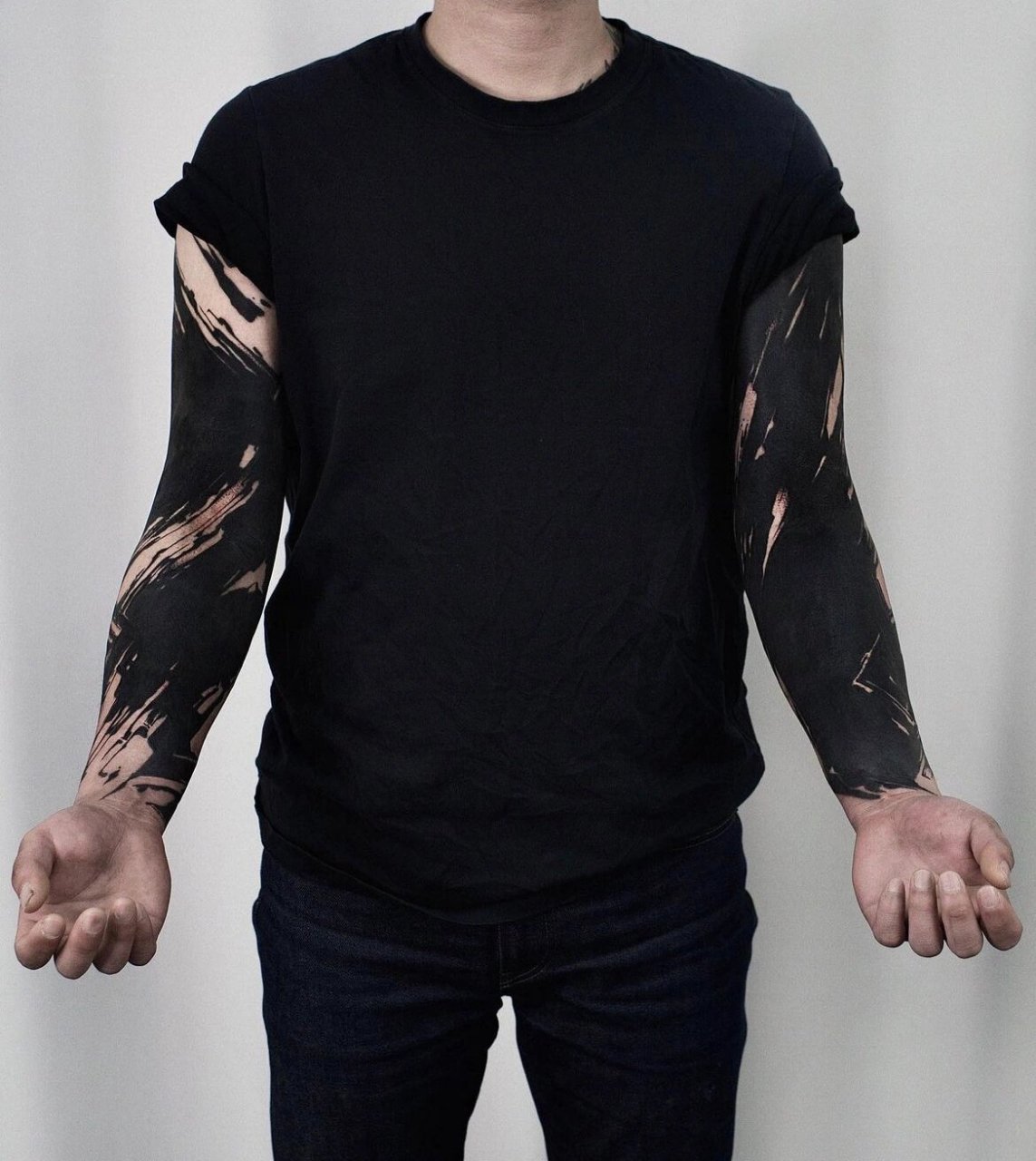 黑臂|纹身|刷黑臂参考|男士手臂纹身