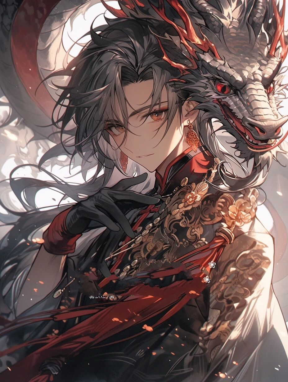 焰龙帝王之势|国潮古风帅气御龙男子