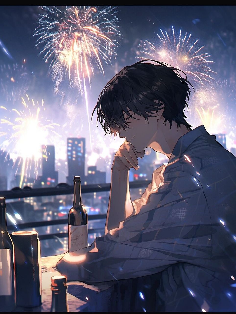 ai绘画| mj男生头像|痞帅侧脸杀:孤独的夜