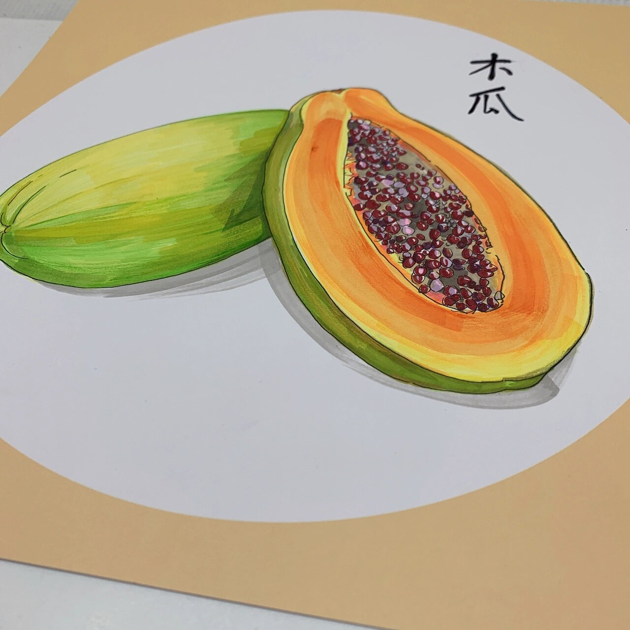 写生木瓜